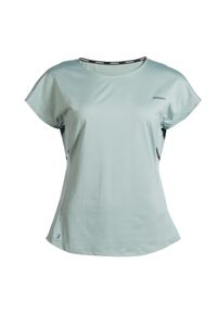 ARTENGO - Koszulka tenisowa z okrągłym dekoltem damska Artengo Soft Dry 500. Kolor: brązowy, wielokolorowy, zielony. Materiał: materiał, poliester, elastan. Sport: tenis
