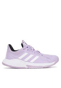 Adidas - adidas Buty halowe Court Flight JQ9210 Fioletowy. Kolor: fioletowy. Materiał: skóra