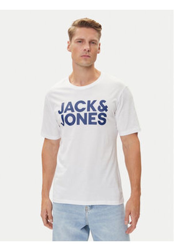 Jack & Jones Komplet 3 t-shirtów Corp Logo 12191762 Czarny Slim Fit. Kolor: czarny. Materiał: bawełna