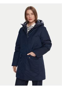 TOMMY HILFIGER - Tommy Hilfiger Parka WW0WW46533 Granatowy Relaxed Fit. Kolor: niebieski. Materiał: syntetyk