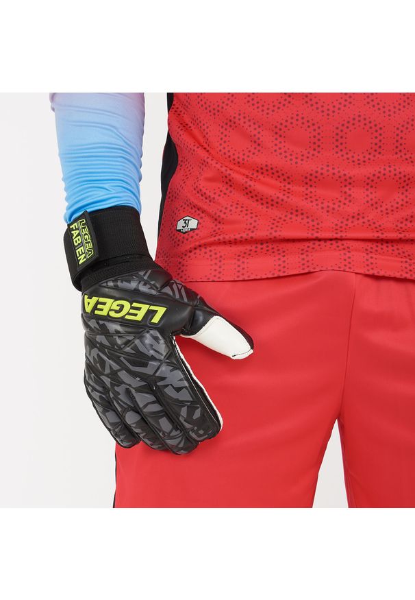 LEGEA - Rękawice Legea Fabien Dorosłych. Kolor: szary, wielokolorowy, czarny. Sport: piłka nożna