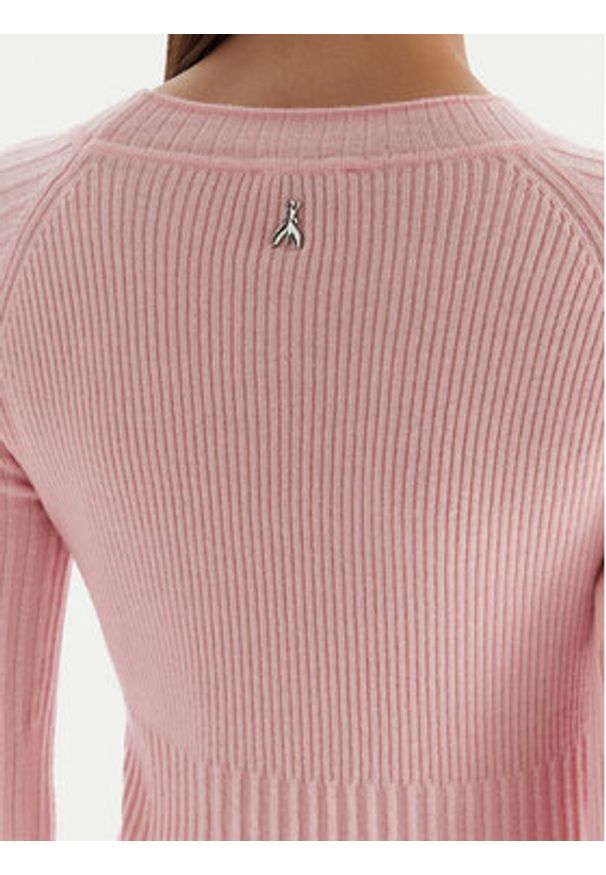 Patrizia Pepe Sweter 2K0337/K7S0-M555 Różowy Regular Fit. Kolor: różowy. Materiał: syntetyk