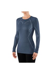 Koszulka Falke manches longues femme Wool-Tech. Kolor: niebieski. Materiał: wełna. Długość rękawa: długi rękaw. Długość: długie #1