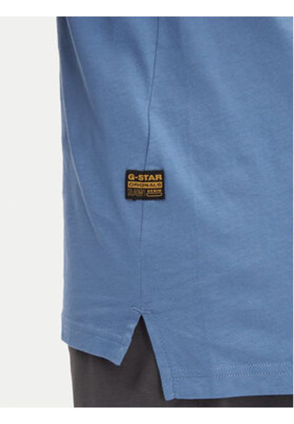 G-Star RAW - G-Star Raw T-Shirt Nifous D24449-336 Błękitny Regular Fit. Kolor: niebieski. Materiał: bawełna