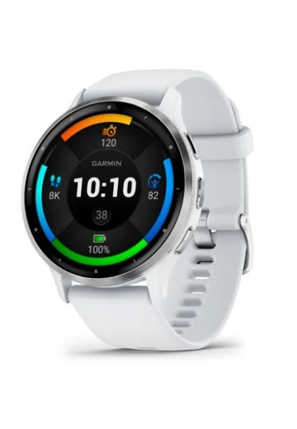 GARMIN - Zegarek sportowy Garmin Venu 3 biały. Kolor: biały. Styl: sportowy