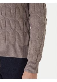 TOMMY HILFIGER - Tommy Hilfiger Sweter WW0WW43586 Beżowy Regular Fit. Kolor: beżowy. Materiał: wełna #5