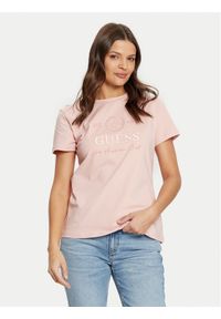 Guess T-Shirt V5RI05 J1314 Różowy Regular Fit. Kolor: różowy. Materiał: bawełna #1