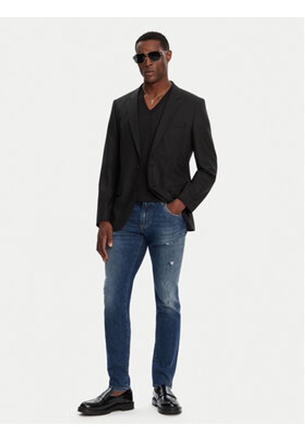 DOLCE & GABBANA - Dolce&Gabbana Jeansy GY07CD G8LN7 Granatowy Slim Fit. Kolor: niebieski