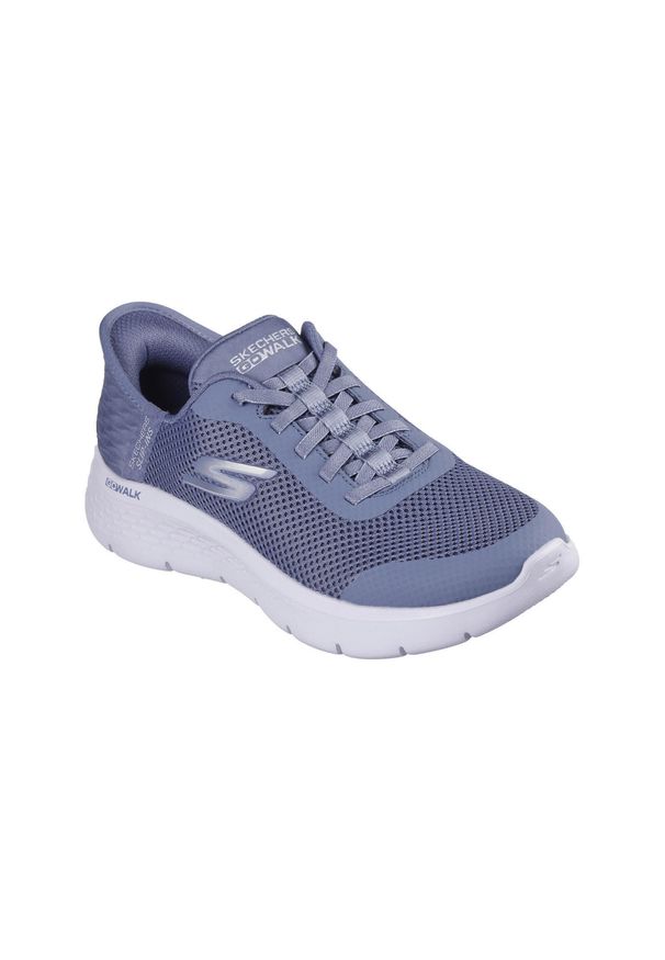 skechers - Buty do chodzenia damskie Skechers Blu Go Walk. Kolor: niebieski. Materiał: materiał, syntetyk. Szerokość cholewki: normalna