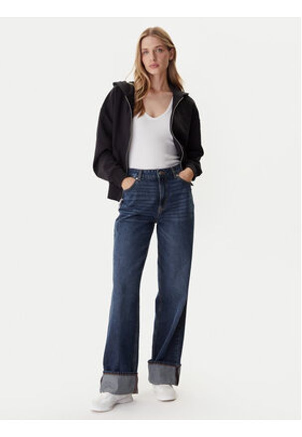 Calvin Klein Bluza LV044C211G Czarny Relaxed Fit. Kolor: czarny. Materiał: bawełna