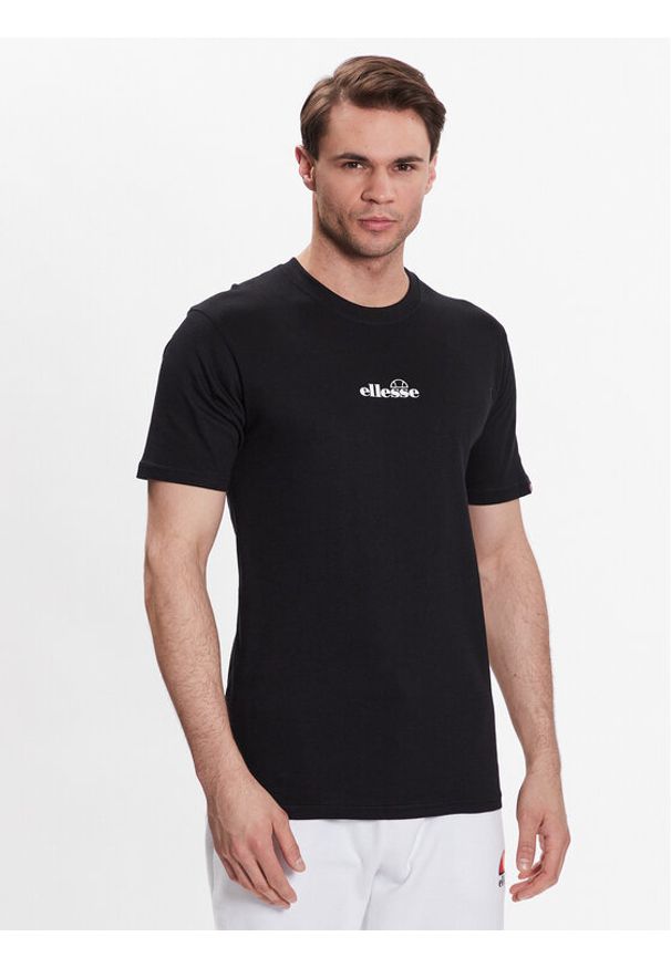 Ellesse T-Shirt Ollio SHP16463 Czarny Regular Fit. Kolor: czarny. Materiał: bawełna