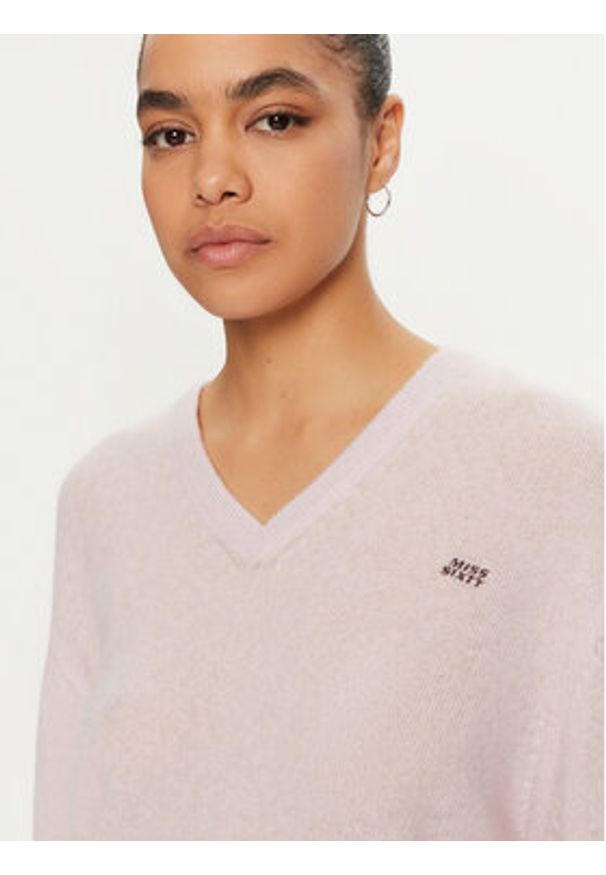 Miss Sixty Sweter 6L3RJ3830000 Różowy Regular Fit. Kolor: różowy. Materiał: kaszmir