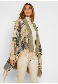 bonprix - Sweter bez zapięcia, z frędzlami. Kolor: biały