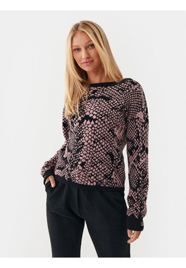 Liu Jo Sport Sweter TF3059 MS75L Kolorowy Relaxed Fit. Materiał: wiskoza. Wzór: kolorowy. Styl: sportowy