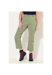 ULLA POPKEN - Damskie Spodnie funkcyjne 7/8 szybkoschnące wygodny pas. Kolekcja: plus size. Kolor: zielony. Materiał: elastan, poliamid, materiał. Długość: długie