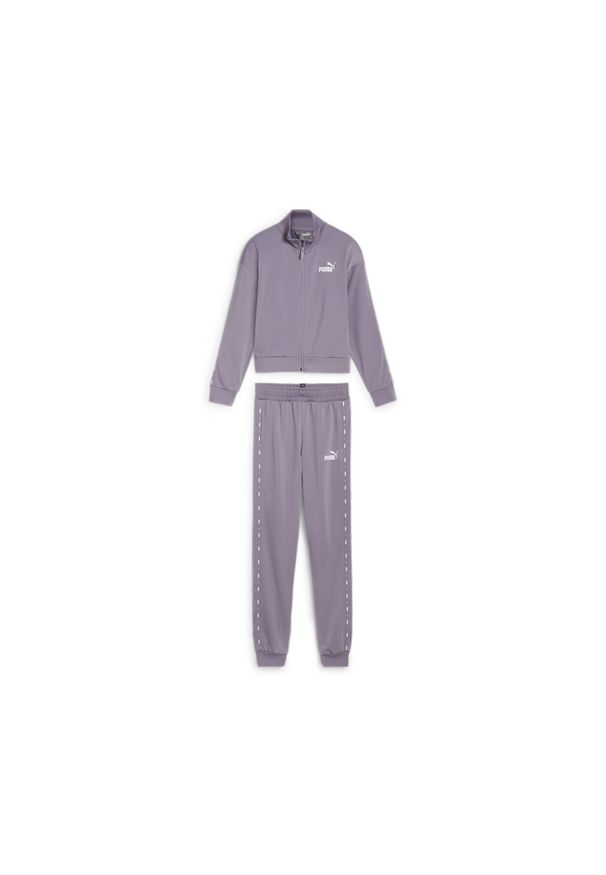 Puma - Dziewczęcy dres trykotowy ESS Tape PUMA Pale Plum Purple. Okazja: na uczelnię. Kolor: fioletowy. Materiał: dresówka. Styl: sportowy