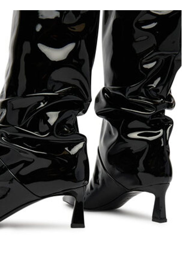 Pollini Botki SA24115M0NTT0000 Czarny. Kolor: czarny. Materiał: skóra, lakier