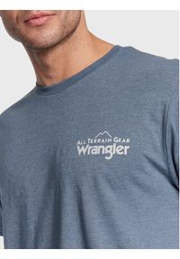 Wrangler T-Shirt WC5EGEB22 Niebieski Regular Fit. Kolor: niebieski. Materiał: bawełna