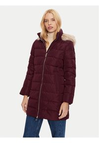 TOMMY HILFIGER - Tommy Hilfiger Kurtka puchowa Heritage WW0WW43234 Bordowy Regular Fit. Kolor: czerwony. Materiał: syntetyk. Sezon: zima #1