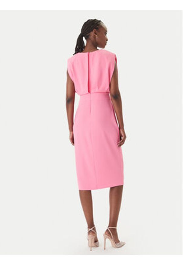 Rinascimento Sukienka koktajlowa CFC0127570003 Różowy Slim Fit. Kolor: różowy. Materiał: syntetyk. Styl: wizytowy