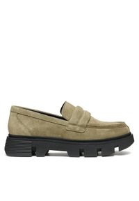 Geox Loafersy D Vilde D46UAC 00022 C3704 Khaki. Kolor: brązowy. Materiał: skóra, zamsz #1