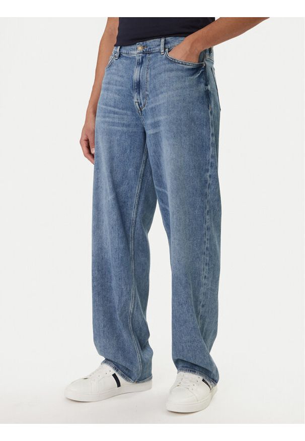 Guess Jeansy M6RA0P D0618 Niebieski Baggy Fit. Kolor: niebieski
