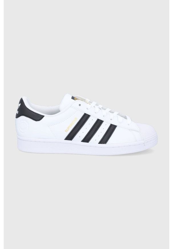 adidas Originals - Buty Superstar Vegan. Nosek buta: okrągły. Zapięcie: sznurówki. Kolor: biały. Materiał: guma. Model: Adidas Superstar