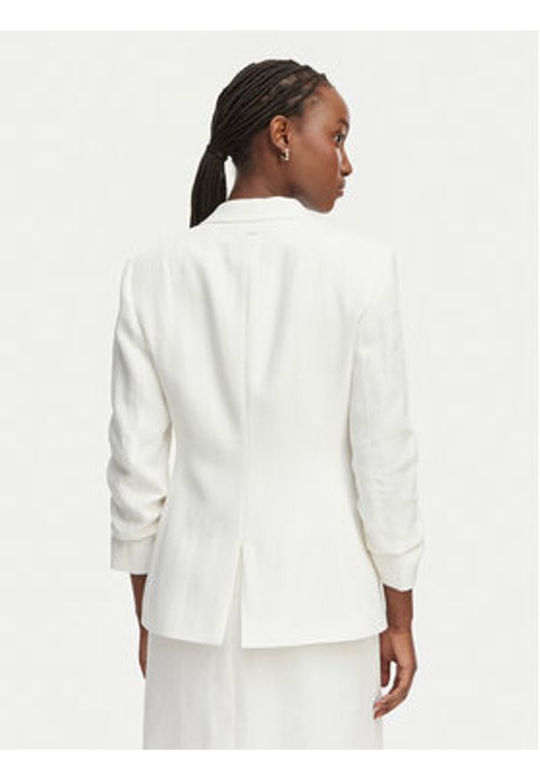 BOSS Marynarka Jia8 50557249 Biały Slim Fit. Kolor: biały. Materiał: wiskoza, len