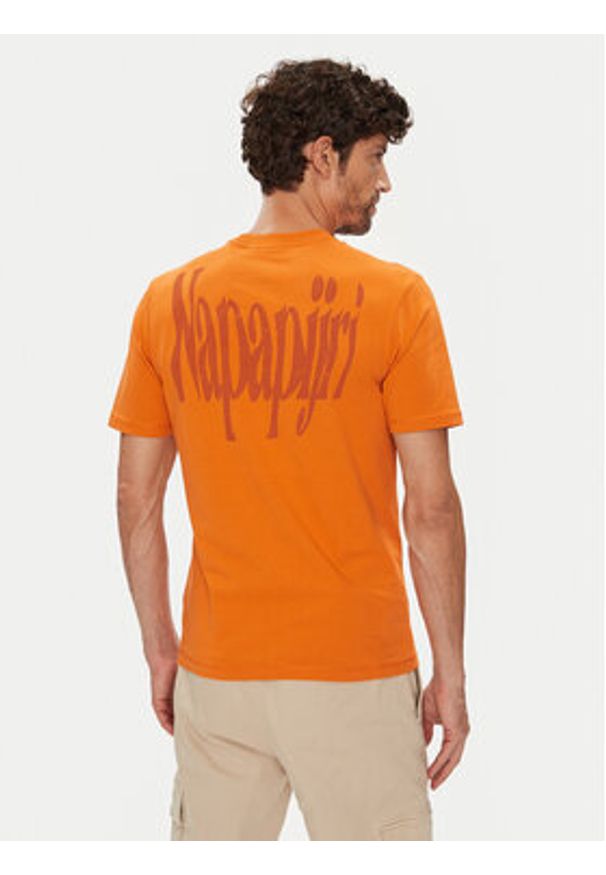 Napapijri T-Shirt S-Turrach NP0A893U Pomarańczowy Regular Fit. Kolor: pomarańczowy. Materiał: bawełna