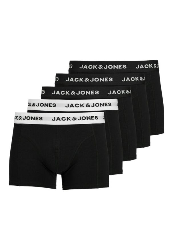 Jack & Jones - Jack&Jones Komplet 5 par bokserek 12254366 Czarny. Kolor: czarny. Materiał: bawełna