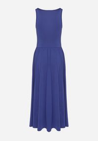 Born2be - Niebieska Sukienka z Wiskozą o Rozkloszowanym Kroju z Kwadratowym Dekoltem Tilvia. Okazja: na co dzień. Typ kołnierza: dekolt kwadratowy. Kolor: niebieski. Materiał: wiskoza. Długość rękawa: na ramiączkach. Sezon: lato. Styl: casual #4