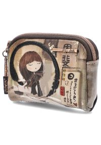 Brązowy Stylowy Portfel Damski Anekke. Kolor: brązowy #2