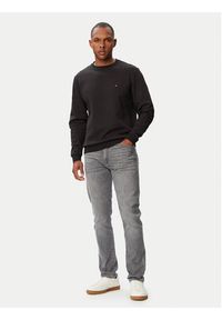 TOMMY HILFIGER - Tommy Hilfiger Sweter Essential MW0MW37241 Czarny Regular Fit. Kolor: czarny. Materiał: bawełna #5