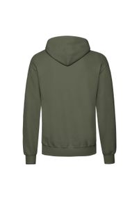 FRUIT OF THE LOOM - Męska Klasyczna Bluza Z Kapturem. Typ kołnierza: kaptur. Kolor: zielony