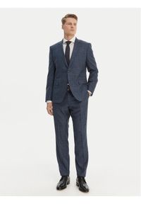 BOSS Garnitur H-Huge 50561829 Granatowy Slim Fit. Kolor: niebieski. Materiał: wełna #1