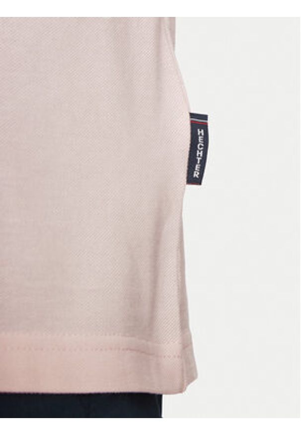 Hechter Paris Polo 74004 151902 Różowy Regular Fit. Typ kołnierza: polo. Kolor: różowy. Materiał: bawełna