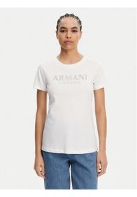 Armani Exchange T-Shirt XW000387 AF10354 U0002 Biały Regular Fit. Kolor: biały. Materiał: bawełna