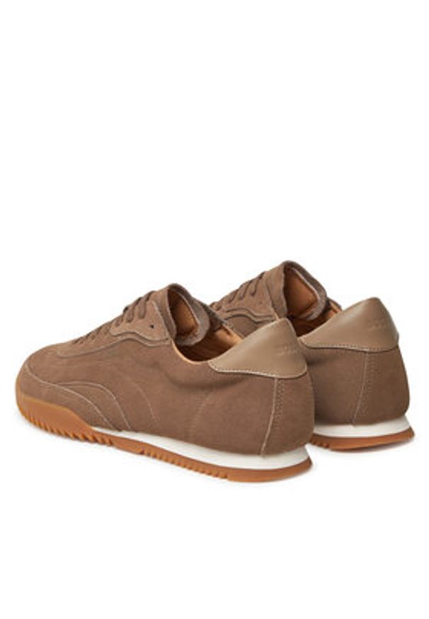 BOSS Sneakersy Careton 50548707 Brązowy. Kolor: brązowy. Materiał: zamsz, skóra