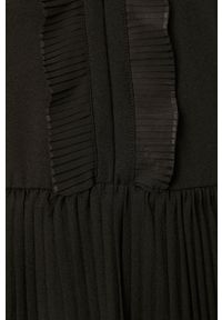 JDY - Jacqueline de Yong - Sukienka. Kolor: czarny. Materiał: tkanina. Długość rękawa: długi rękaw. Typ sukienki: rozkloszowane, plisowane #2