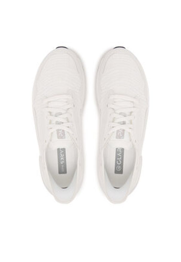 Clarks Sneakersy Clarks Pace 26184666 Biały. Kolor: biały. Materiał: materiał