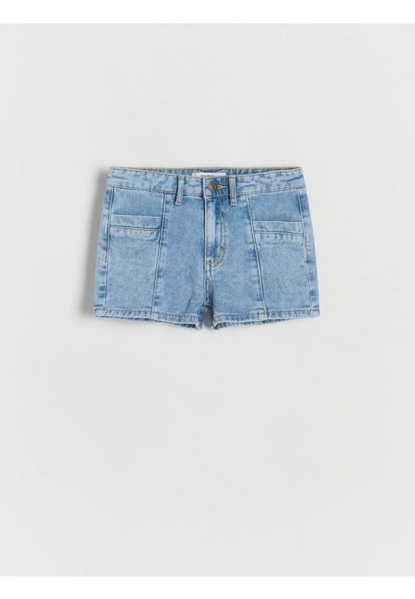 Reserved - Jeansowe szorty - niebieski. Kolor: niebieski. Materiał: jeans