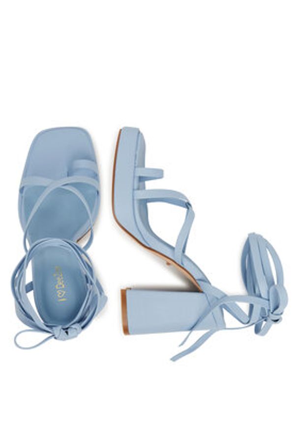 DeeZee Sandały 2335-3 Niebieski. Kolor: niebieski. Materiał: skóra