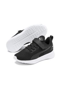 Puma - Dziecięce buty sportowe Flyer Runner V PUMA Black White. Kolor: czarny, wielokolorowy, biały