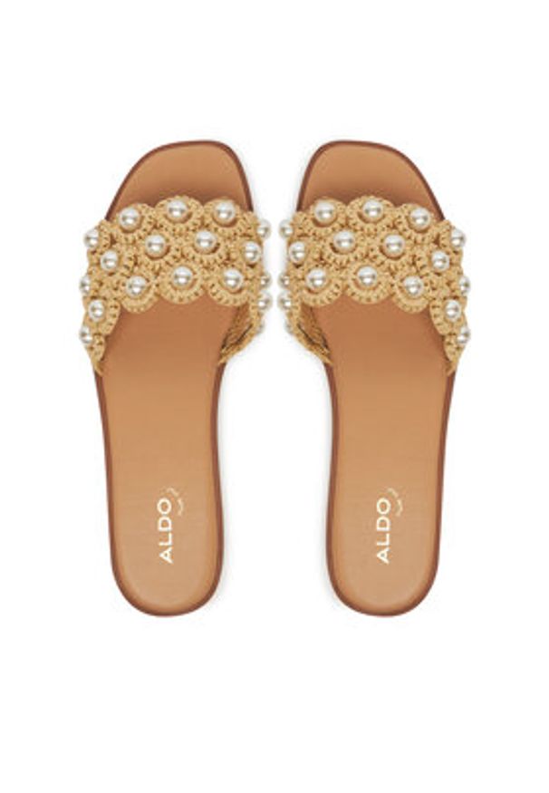 Aldo Klapki Gizelle 14003469 Beżowy. Kolor: beżowy. Materiał: skóra