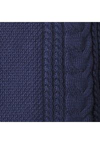 Bawełniany Sweter na Zamek, Wysoki Kołnierz - Pako Jeans - Granatowy. Kolor: niebieski. Materiał: bawełna. Sezon: wiosna, zima, jesień. Styl: elegancki, klasyczny #2