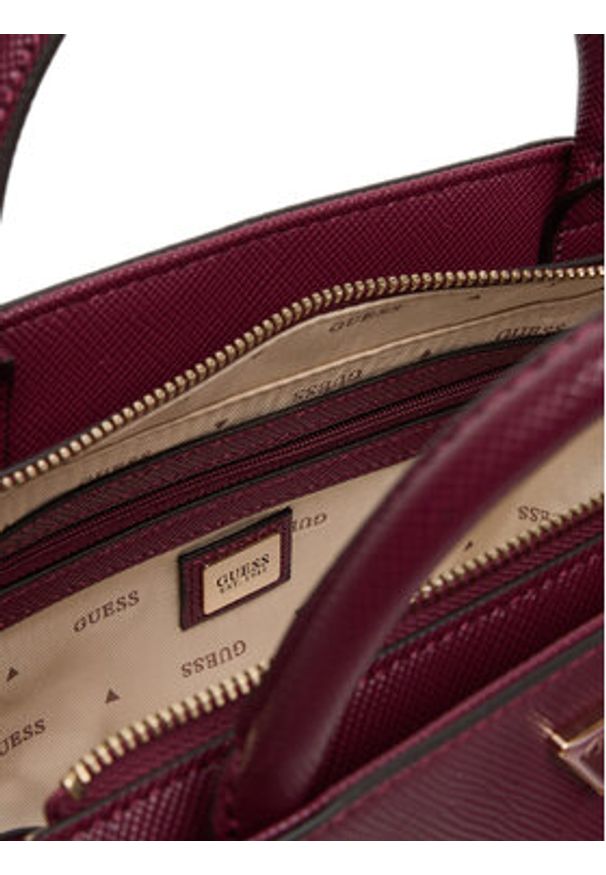 Guess Torebka Bolena Mini HWZG92 07760 Bordowy. Kolor: czerwony. Materiał: skórzane