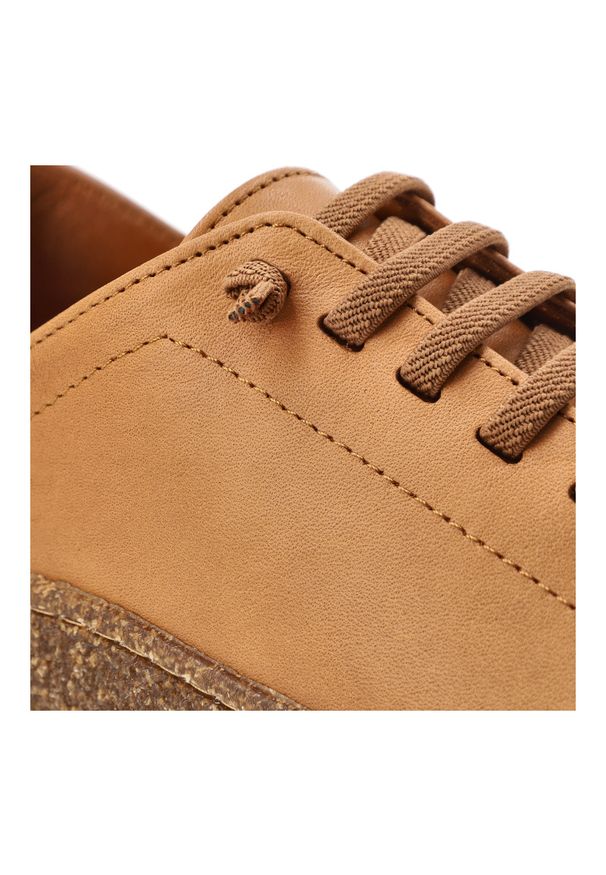 Półbuty damskie Ravini, ze skóry naturalnej licowej sznurowanie wygodna elastyczna podeszwa styl casual, brązowe, 1301. Okazja: na co dzień. Zapięcie: sznurówki. Kolor: brązowy. Materiał: skóra. Szerokość cholewki: normalna. Wzór: gładki. Styl: casual