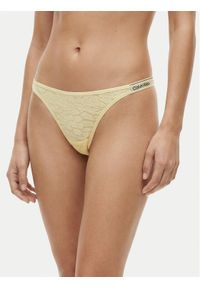 Calvin Klein Underwear Stringi LV00QD5154 Żółty. Kolor: żółty. Materiał: syntetyk #1