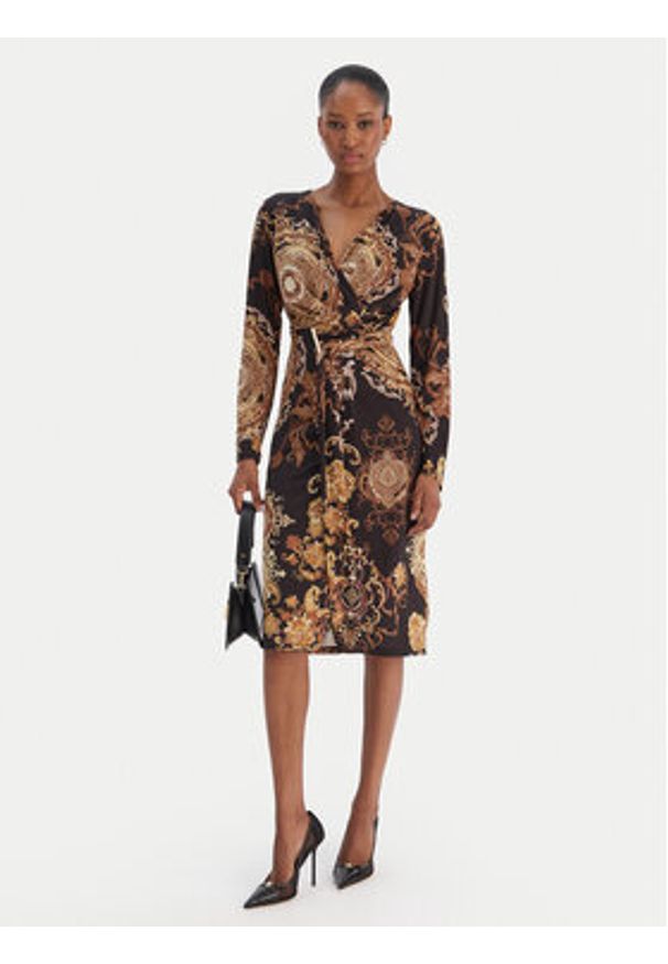 Rinascimento Sukienka koktajlowa CFC0020153002 Czarny Slim Fit. Kolor: czarny. Materiał: syntetyk. Styl: wizytowy