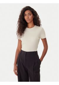 Calvin Klein T-Shirt LV044C216G Écru Regular Fit. Materiał: bawełna